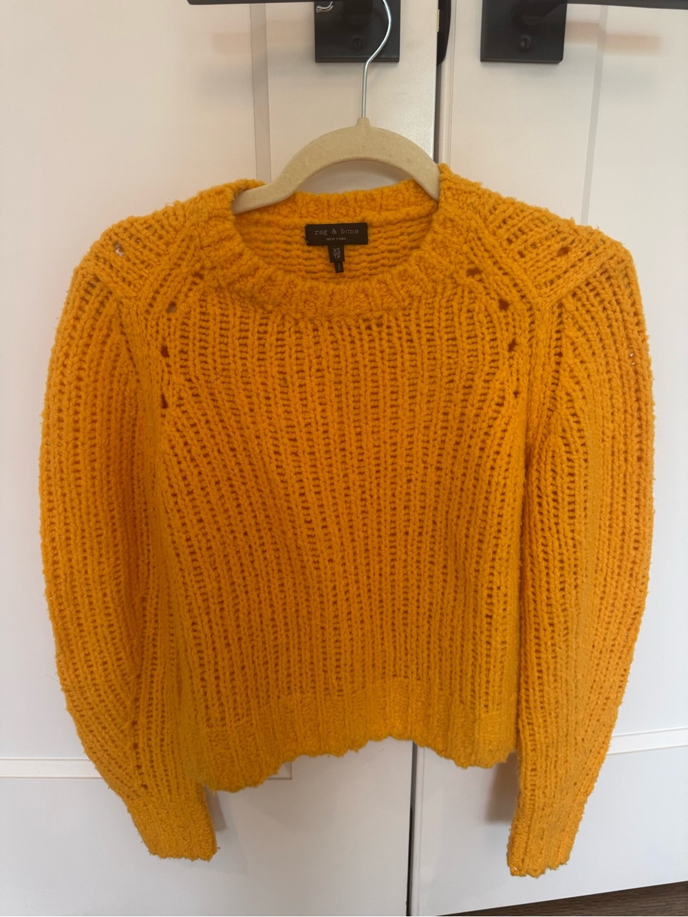 rag & bone Chunky Mustard Yellow Crewneck Sweater